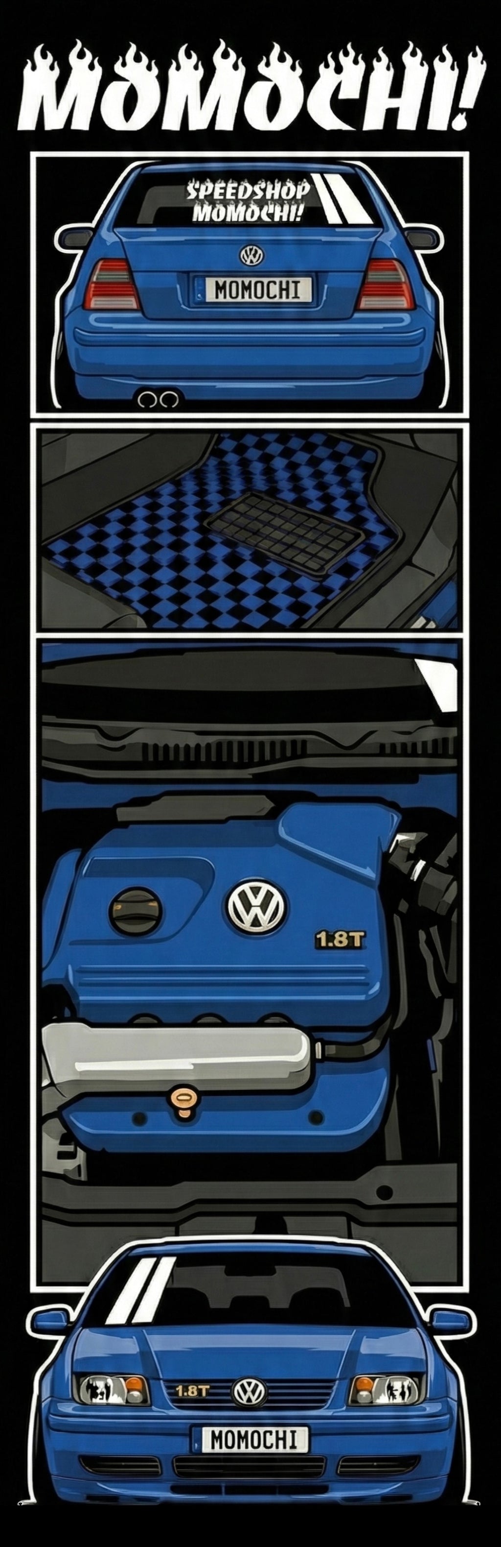 Mk4 Jetta momochi! Spec nobori flag