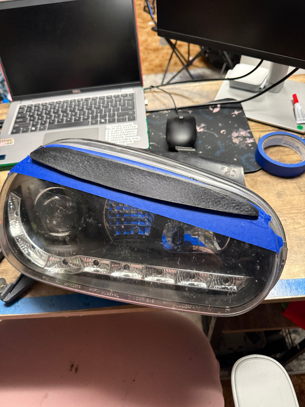 Mk4 golf 3d printed stick on boser eyelids