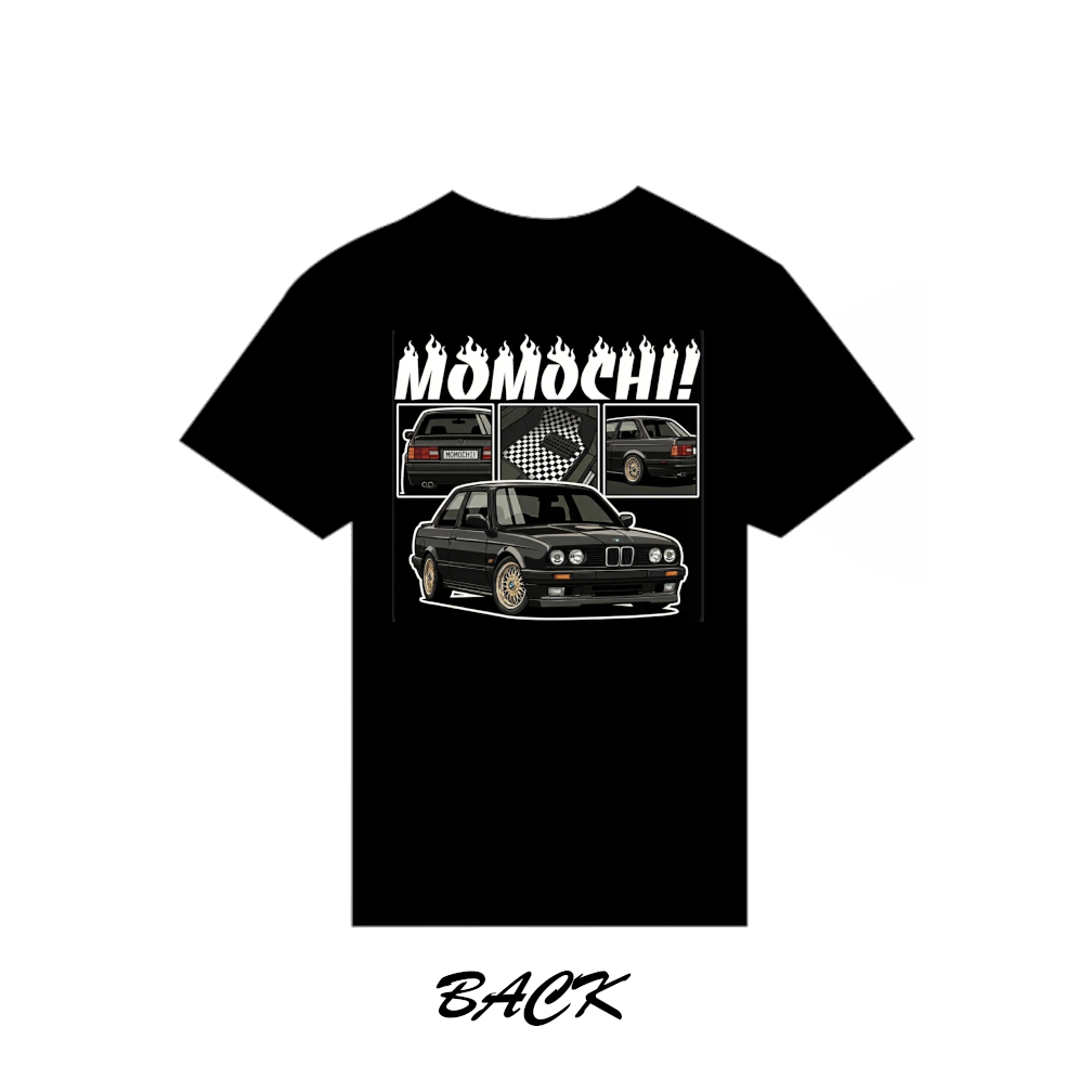 e30 bmw momo spec tee and hoodie
