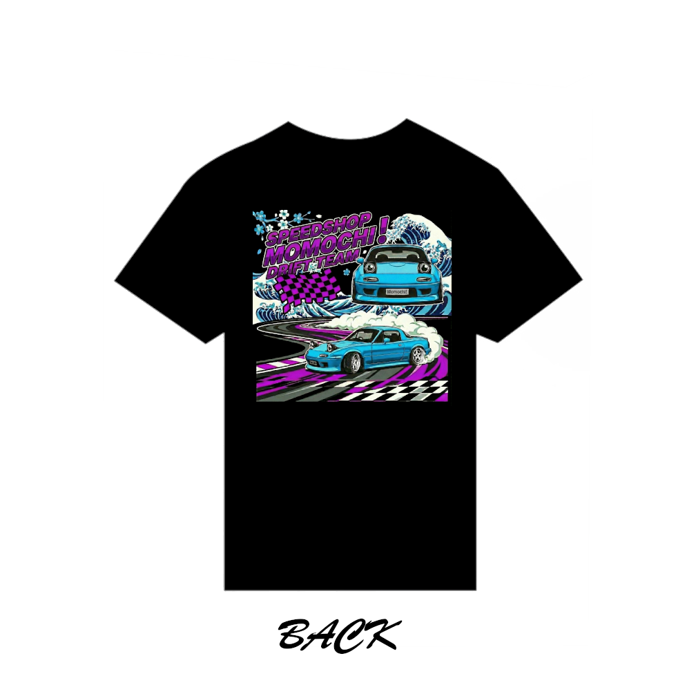 mazda miata na momochi drift team tee and hoodie