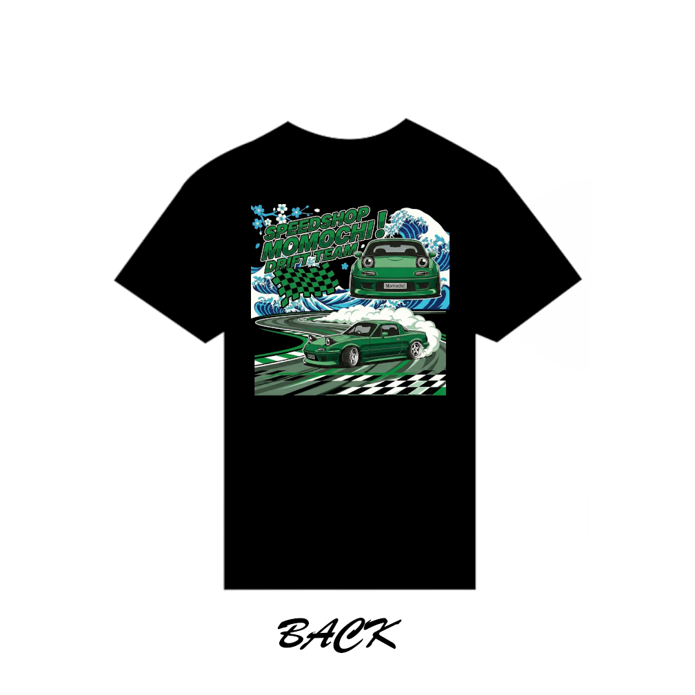 mazda miata na momochi drift team tee and hoodie