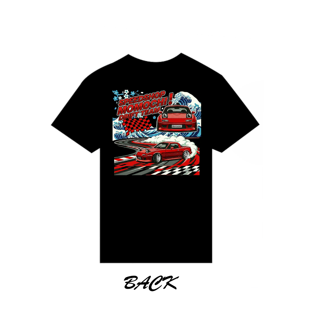 mazda miata na momochi drift team tee and hoodie