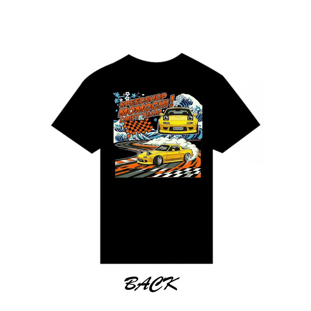 mazda miata na momochi drift team tee and hoodie