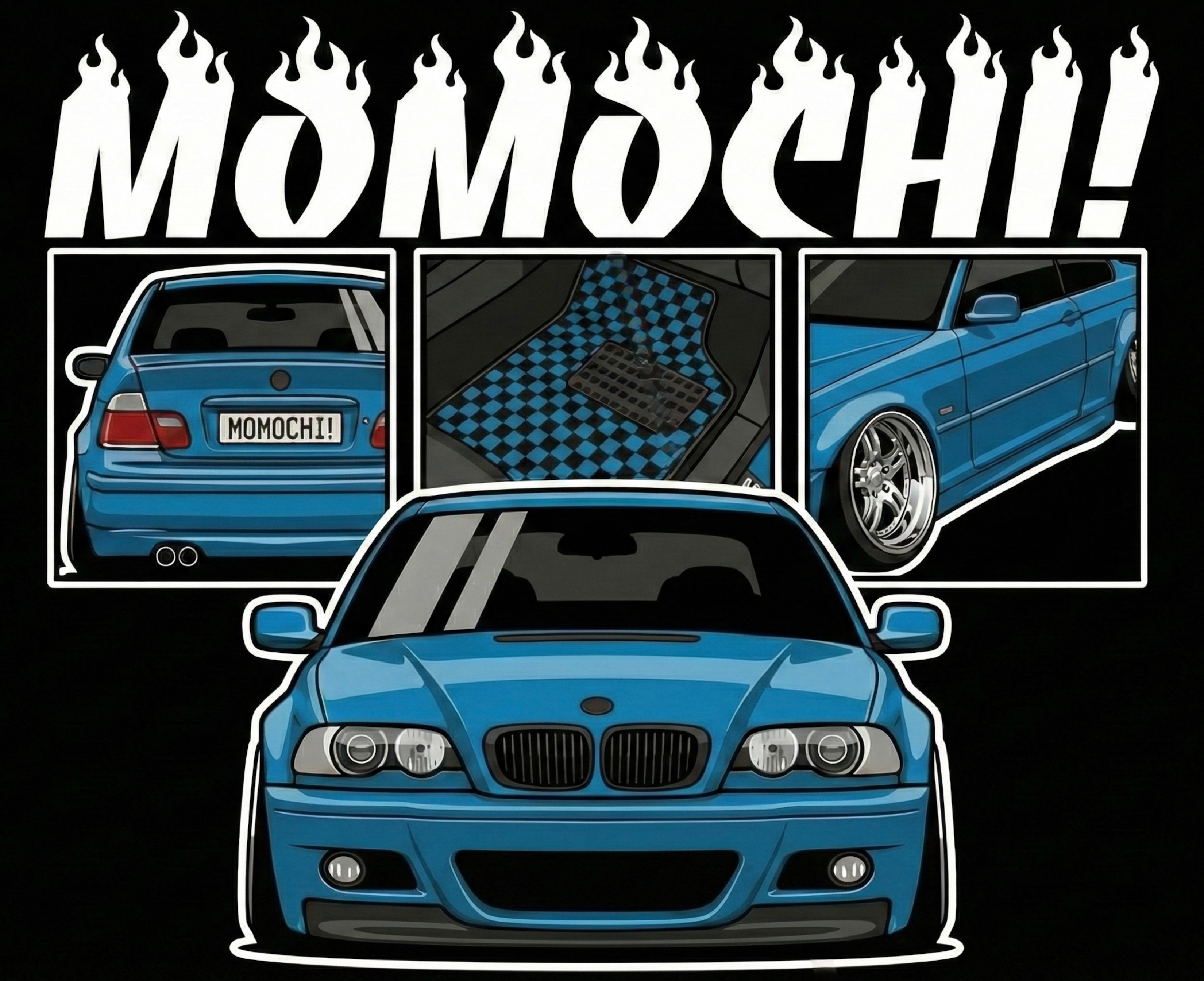 bmw e46 momo spec tee and hoodie