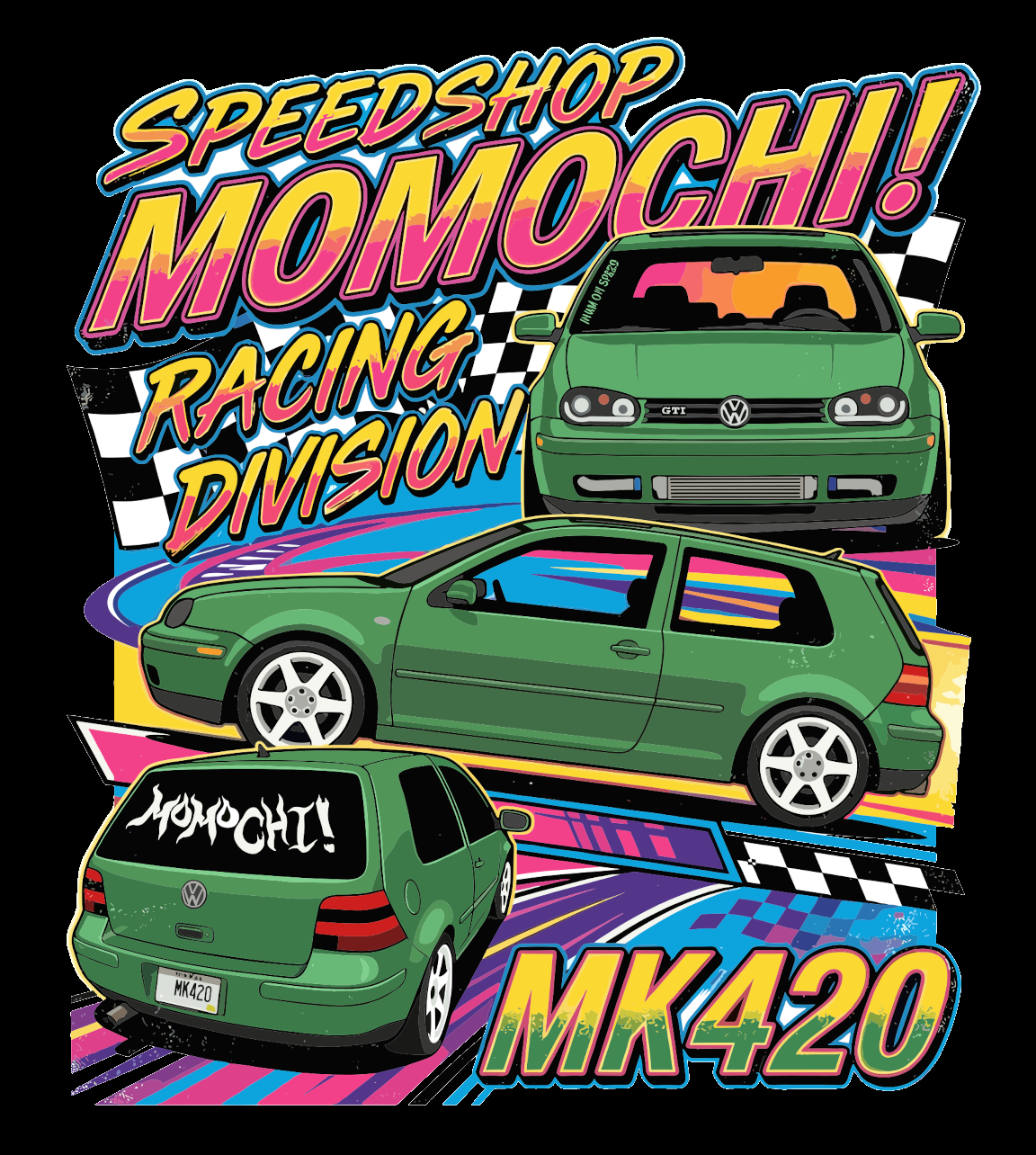 Vw Mk420 gti Momochi! racing division hoodie and tee