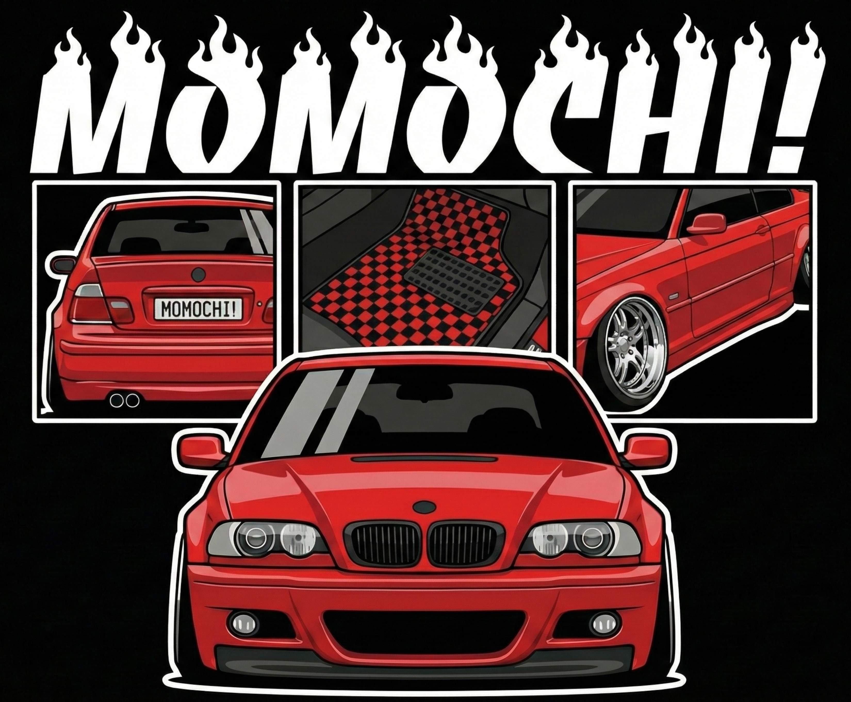 bmw e46 momo spec tee and hoodie