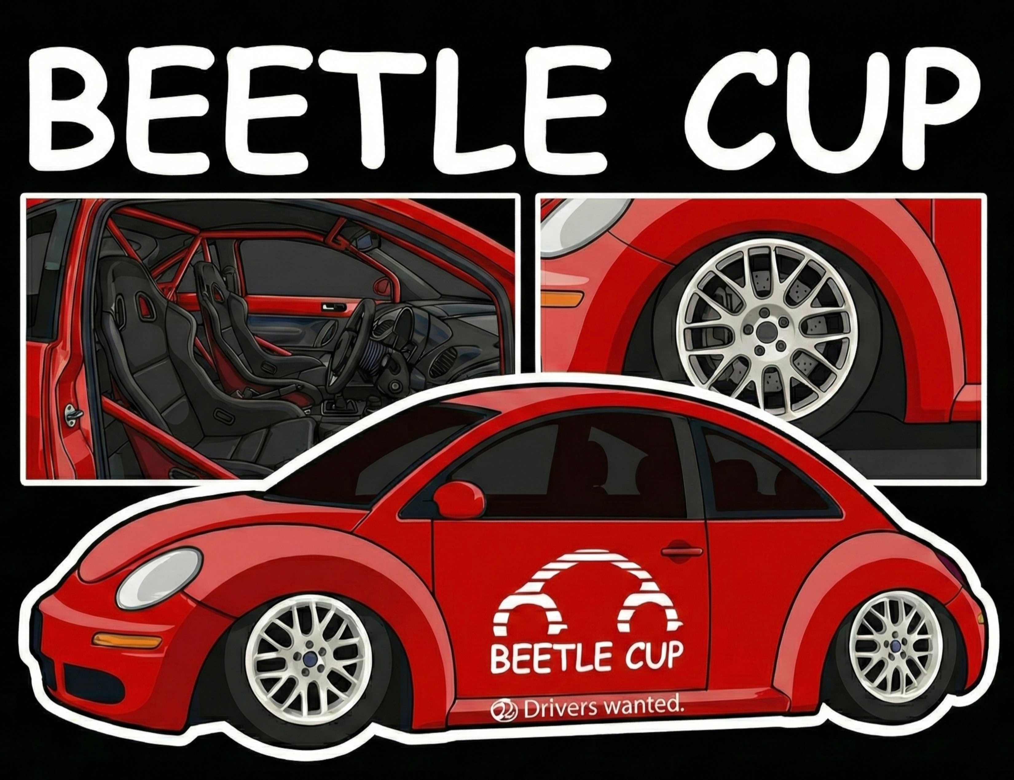 vw beetle cup tee and hoodie