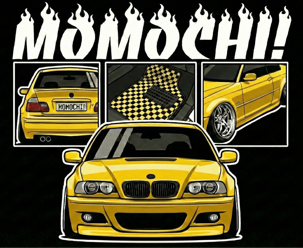 bmw e46 momo spec tee and hoodie